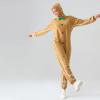 Feclmiyt Gingerbread Costume for Adults and Children, Hooded Long-Sleeve One-Piece, Women's S view 4