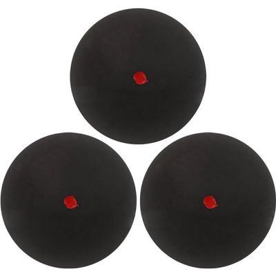 Sanfly Squash Balls, 3-Pack, Professional Rubber Squash Balls, One Red, Blue and Yellow Dot, Fast Speed Balls for Beginners