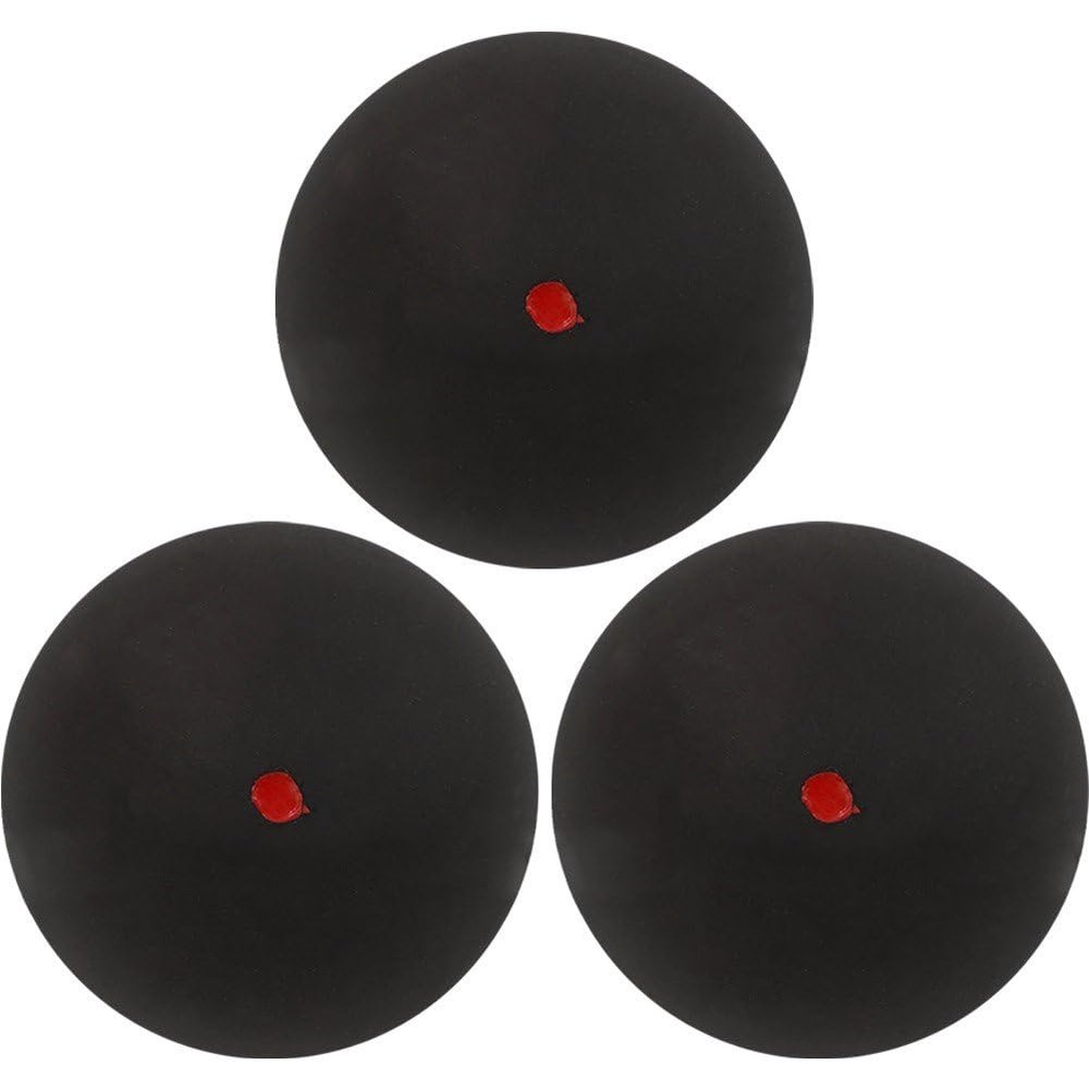 Sanfly Squash Balls, 3-Pack, Professional Rubber Squash Balls, One Red, Blue and Yellow Dot, Fast Speed Balls for Beginners