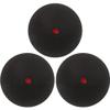 Sanfly Squash Balls, 3-Pack, Professional Rubber Squash Balls, One Red, Blue and Yellow Dot, Fast Speed Balls for Beginners view 1