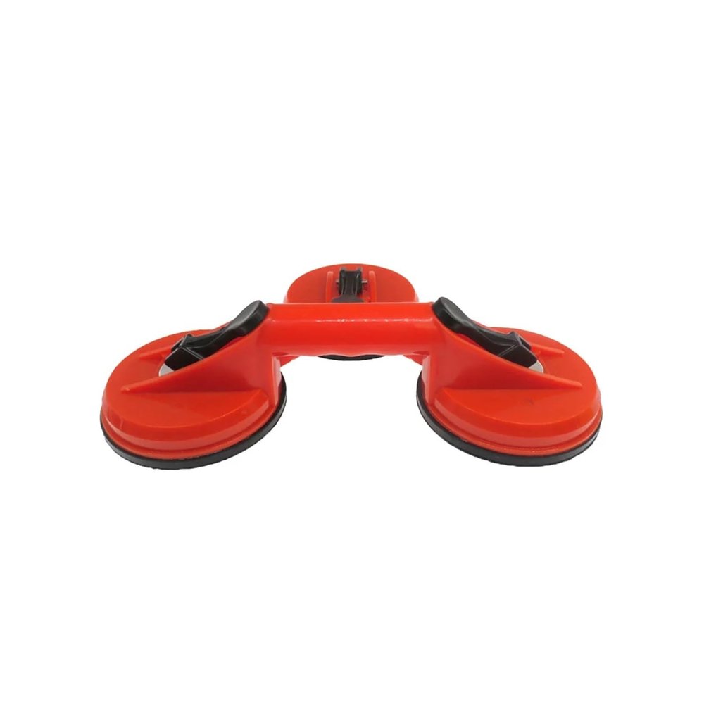 Glass Suction Lifter, Single Double-Head Suction Cup, Red Plastic Dent Puller for Glass, Tile Floors, Door Panels and Trim