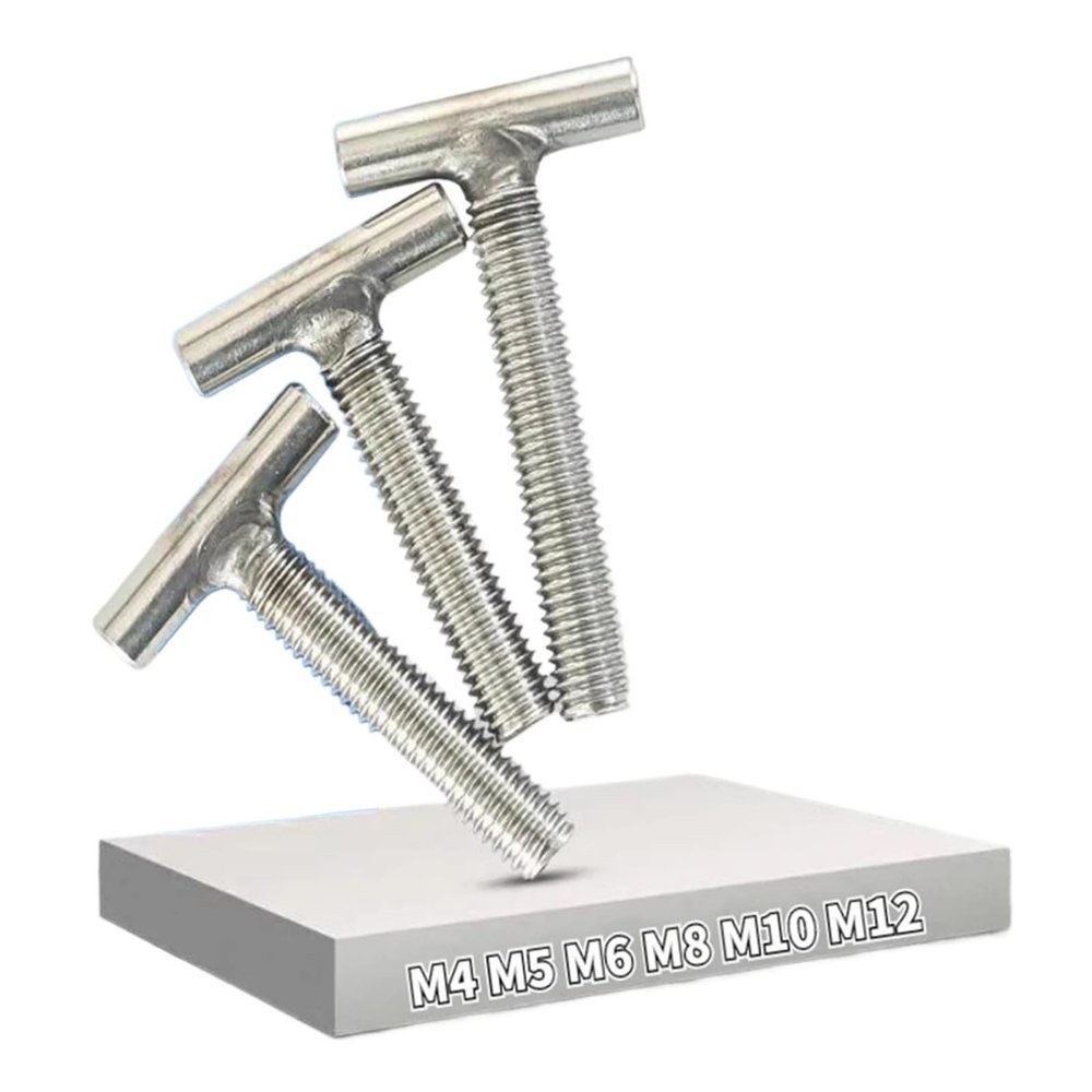 304 Stainless Steel T-Type Welding Screw, Cylindrical Welding Stud (55 mm, M10, 1 pc)
