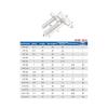 304 Stainless Steel T-Type Welding Screw, Cylindrical Welding Stud (55 mm, M10, 1 pc) view 3