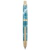 Jinhao 10 Press Fountain Pen with Box, Marble Blue, Retractable Medium Nib with Ink Converter Set, Gold Clip view 1