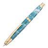 Jinhao 10 Press Fountain Pen with Box, Marble Blue, Retractable Medium Nib with Ink Converter Set, Gold Clip view 2