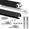 Minglez Sliding Barn Door Hardware Kit, Black, 76/120/140/152/170/180/200/300 cm, for Wardrobes, 1/2/3/4 Doors (296 cm/116.2 in) view 1