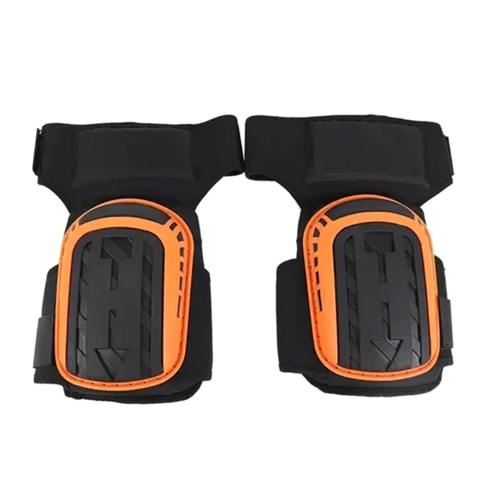 Remingtape 2-Piece Work Knee Pads, Durable with Anti-Slip Straps, Orange