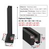 Sturdy Black Glass Railing Post System with Spigot, Square Stainless Steel Balustrade Without Top for Decks, Steps, Balconies, Gardens and Courtyards view 2