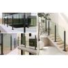 Sturdy Black Glass Railing Post System with Spigot, Square Stainless Steel Balustrade Without Top for Decks, Steps, Balconies, Gardens and Courtyards view 3