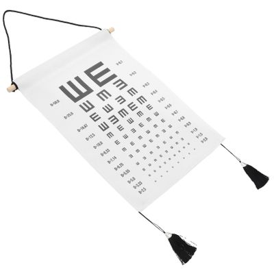 White Hanging Eye Chart with Clear Print for Vision Tests