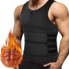 GOUJIAN Men's Sauna Sweat Vest with Zipper, Body Shaper, XL view 4