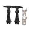 2-Pc. Black T-Handle Hood Latches, Stainless Steel and Rubber view 1