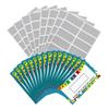 Gadpiparty 100-Sheet DIY Scratch-Off Stickers, Self-Adhesive Rectangular Reward Labels view 1