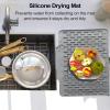 Dish Drying Mat with Drainage Pad view 2