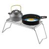 Foldable Stainless Steel Grill Rack, Portable Wire Grid, Silver view 1