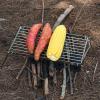 Foldable Stainless Steel Grill Rack, Portable Wire Grid, Silver view 3