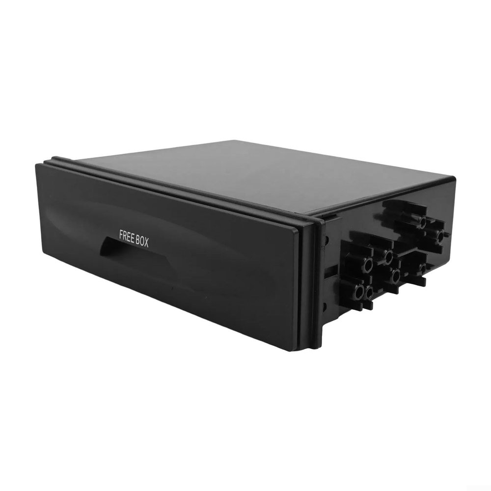 1-DIN Car Storage Drawer for Stereo Audio, ABS Material, Easy Installation