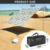 Portable Beach Tent Camping Sunshade Canopy UPF 50+ UV Protection Palm Leaf Pattern view 3