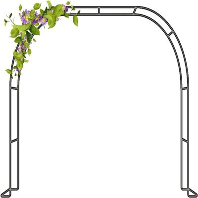 HynJGih Metal Garden Arch for Climbing Roses and Plants, Sturdy Pipe Arch for Indoor and Outdoor Use (W2.4 m × H2.2 m)