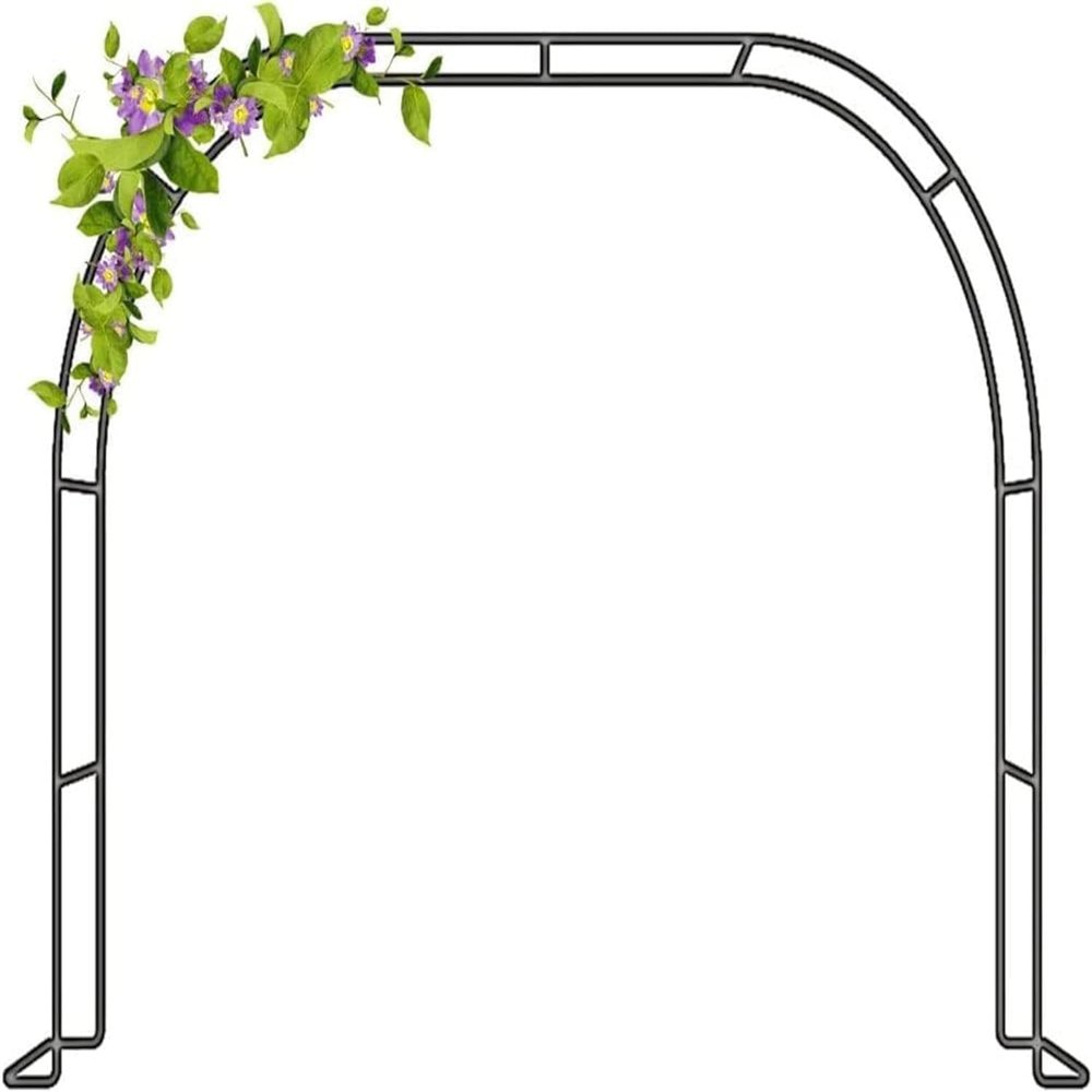 HynJGih Metal Garden Arch for Climbing Roses and Plants, Sturdy Pipe Arch for Indoor and Outdoor Use (W2.4 m × H2.2 m)
