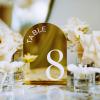 Personalized Acrylic Wedding Table Numbers with Stands, 10-Piece Set view 1