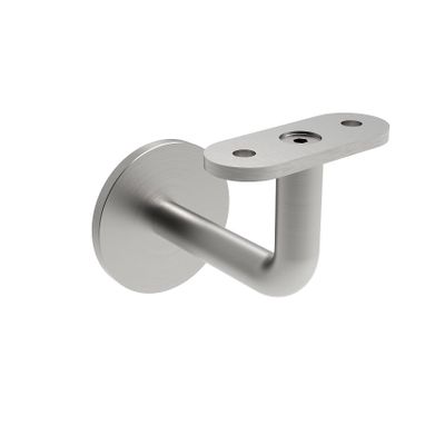 Innbee AISI 304 Stainless Steel Handrail Bracket for Flat Handrails, M8 Thread, Brushed Finish