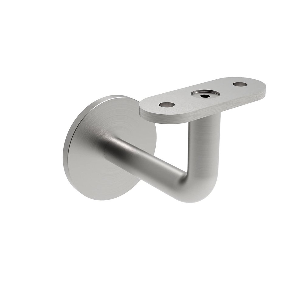 Innbee AISI 304 Stainless Steel Handrail Bracket for Flat Handrails, M8 Thread, Brushed Finish