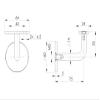 Innbee AISI 304 Stainless Steel Handrail Bracket for Flat Handrails, M8 Thread, Brushed Finish view 3