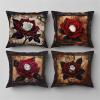40 x 40 cm Rose Red Outdoor Pillow Covers, Double-Sided Printed, Waterproof, 4-Pack view 1