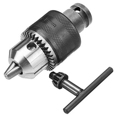 Kueohse 1.5–10 mm (1/16–3/8 in) Keyed Drill Chuck with 1/2-in Square Adapter