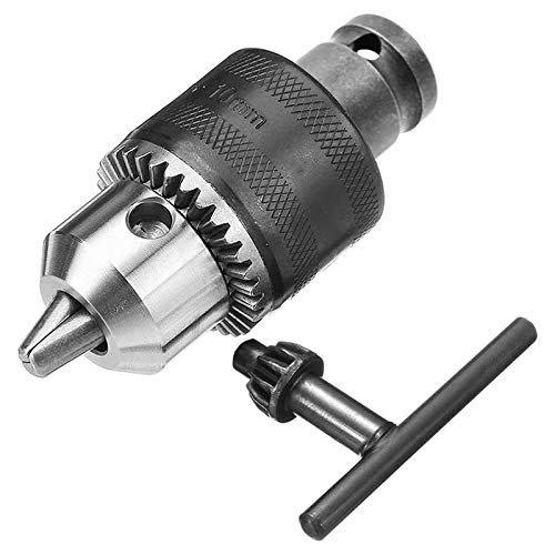 Kueohse 1.5–10 mm (1/16–3/8 in) Keyed Drill Chuck with 1/2-in Square Adapter