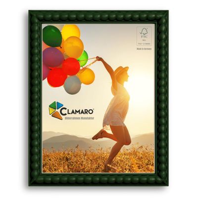 CLAMARO Bubble Design Picture Frame 32 x 68.5 cm, Green, MDF Wood, Acrylic Glass