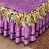 Generic Luxury Velvet 3-Piece Ruffled Bed Skirt and Quilted Bedspread Set, King Size, 18" Drop, 2 Pillowcases, 3-Sided Dust Ruffle, Fitted Sheet, A, 180 x 200 cm/71 x 79 in view 4