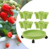 Yorajuy Stackable Plant Pot Tower with 4 Garden Planters, Removable Tray and Wheels view 3