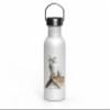 MAXIKIWI 500 ml Single-Wall Stainless Steel Water Bottle with Screw Cap and Handle, Non-Insulated, BPA-Free, Leakproof, Goat Watercolor Design view 1