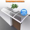 YVYKFZD Door Awning, Polycarbonate Canopy with Aluminum Brackets, Black + F, 110 x 180 cm view 3
