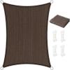 Rectangular Garden Shade Sail 2.9 x 3.9 m, Brown, 95% UV Protection, Breathable HDPE, Customizable view 1