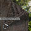 Rectangular Garden Shade Sail 2.9 x 3.9 m, Brown, 95% UV Protection, Breathable HDPE, Customizable view 3