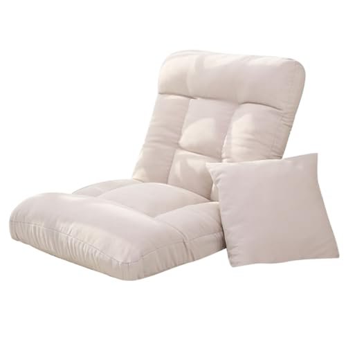 Folding Floor Chair with Backrest, Cushion, and 5 Adjustable Positions