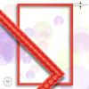 CLAMARO Bubble Design Picture Frame 43 x 53 cm, Red, MDF Wood, Acrylic Glass view 2