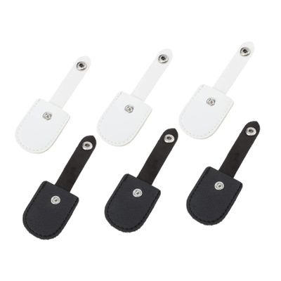 GALPADA 6-Piece White PU Scissor Pouches with Rust Protection for Manicure and Nail Scissors