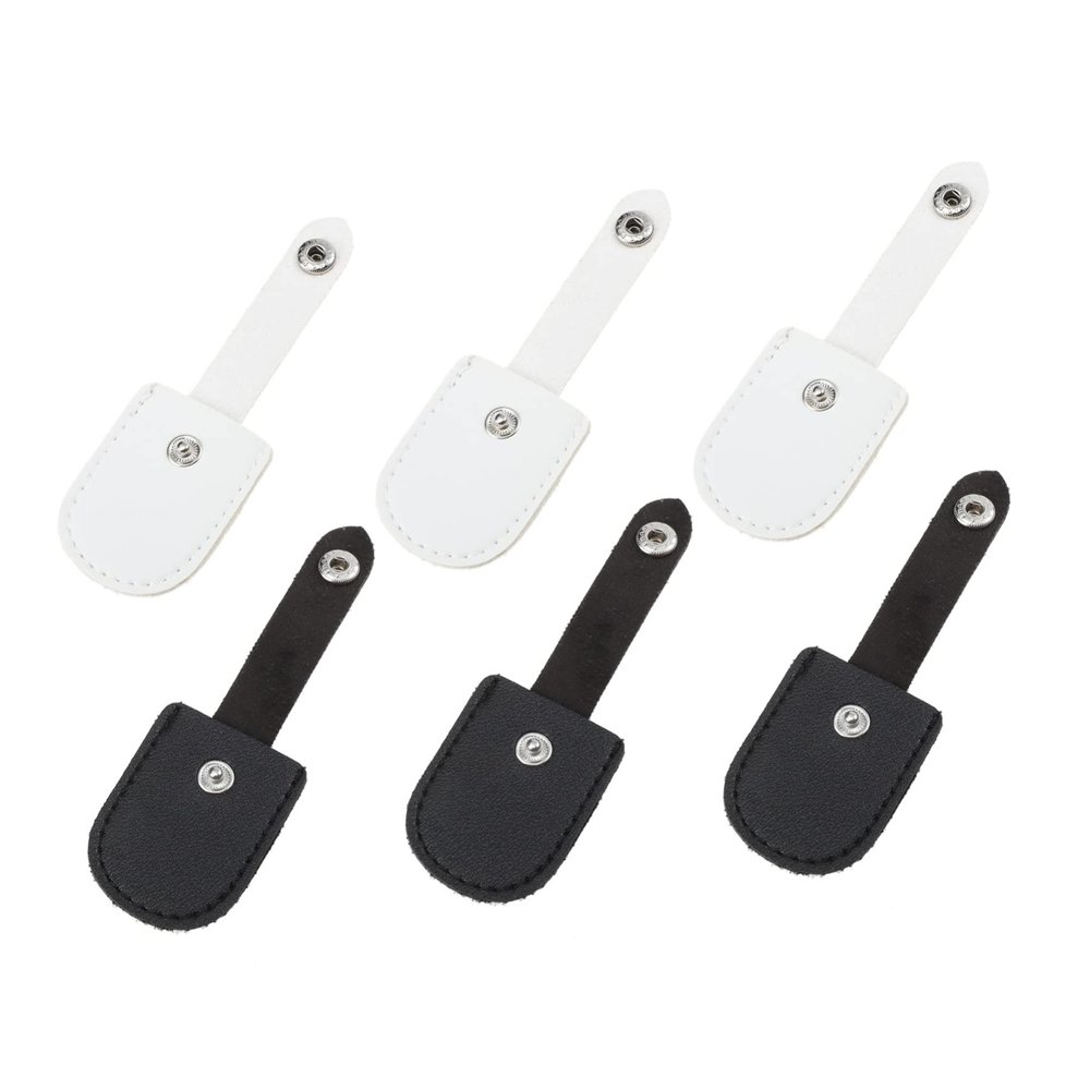 GALPADA 6-Piece White PU Scissor Pouches with Rust Protection for Manicure and Nail Scissors