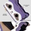 Rnrieyta Crossbody Zipper Phone Case with Makeup Mirror for Xiaomi Redmi 9C, PU Leather Flip Wallet Case with Phone Strap view 4