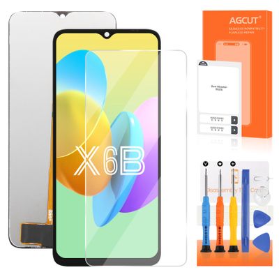 AGCUT LCD Display Replacement for Honor X6B JDY-LX1/JDY-LX2, 6.56" Touchscreen Digitizer Assembly with Repair Kit, Black