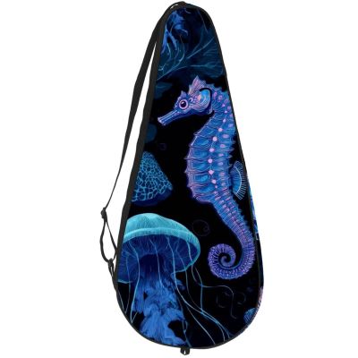 VAPOKF Marine Seahorse Jellyfish Coral Tennis Racket Bag, Holds up to 2 Rackets