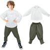 Generic Boys' Medieval Outfit Set, Shirt and Ankle-Length Pants, Halloween Costume, Green, 6–8 Years view 3