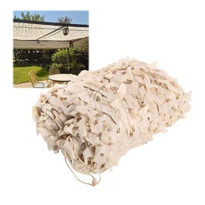 Beige Military-Style Camouflage Net for Hunting, Outdoor Use and Decoration