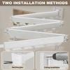 Foldable, Extendable Corner Shower Curtain Rod, 2-Fold, White view 4