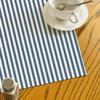 Luzzxfa Navy Blue Striped Polyester Tablecloth, 33.5 x 33.5 in view 3