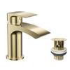 VeeBath Cascade Mono Bathroom Faucet, Brushed Brass view 1